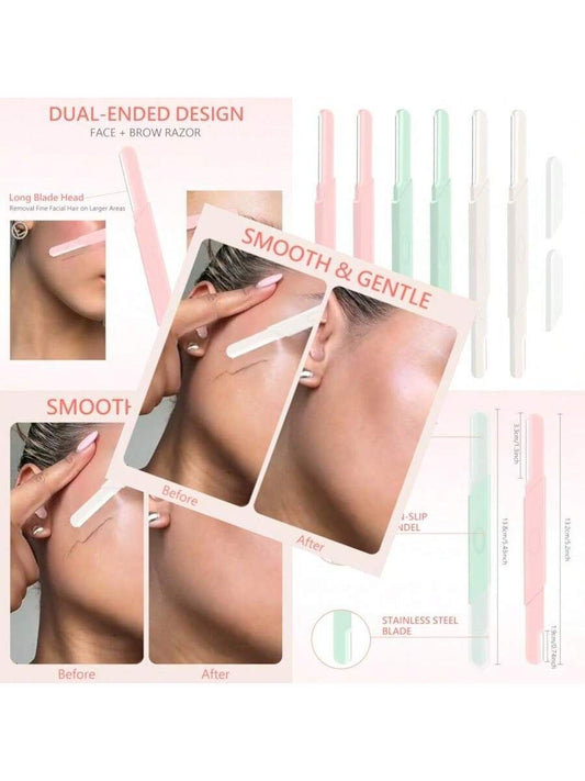 3 Pcs Painless Face Razors for Smooth Hair-Free Skin | Easy Hair Removal