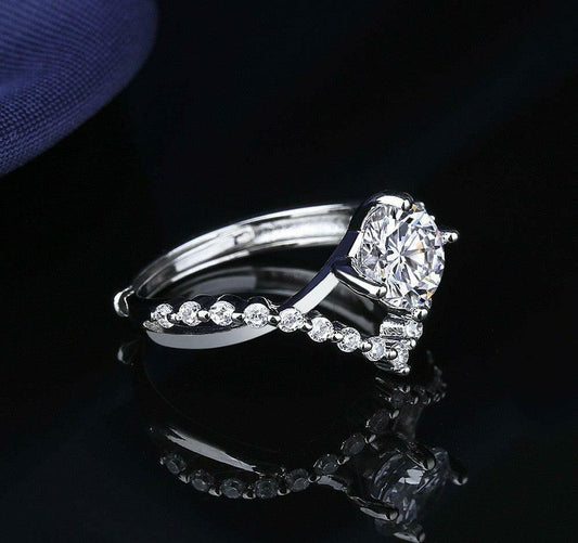 Crystal Diamond Ring - Beautiful Trendy Rings For Girls