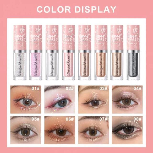 Dragon Ranee - Set Of 8 Shimmer And Shiny Liquid Glitter Eyeshadow Kit Professional Eyeshadow Glitter - 2.5ml*8pcs D8004 / DR120A