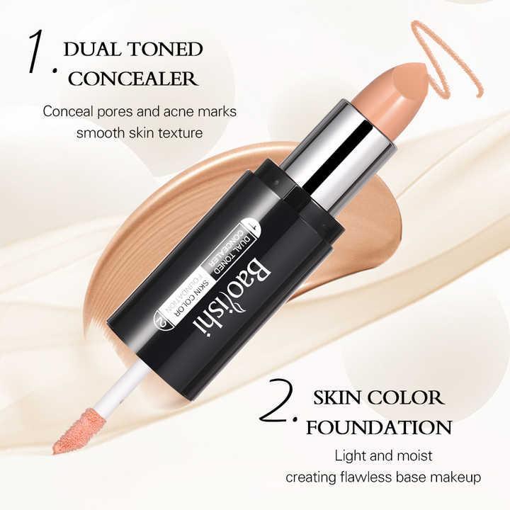 2 in 1 Matte Contour & Foundation Stick - High Coverage - 1 Pcs