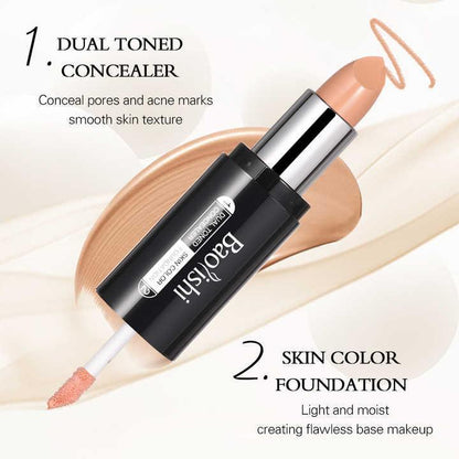2 in 1 Matte Contour & Foundation Stick - High Coverage - 1 Pcs