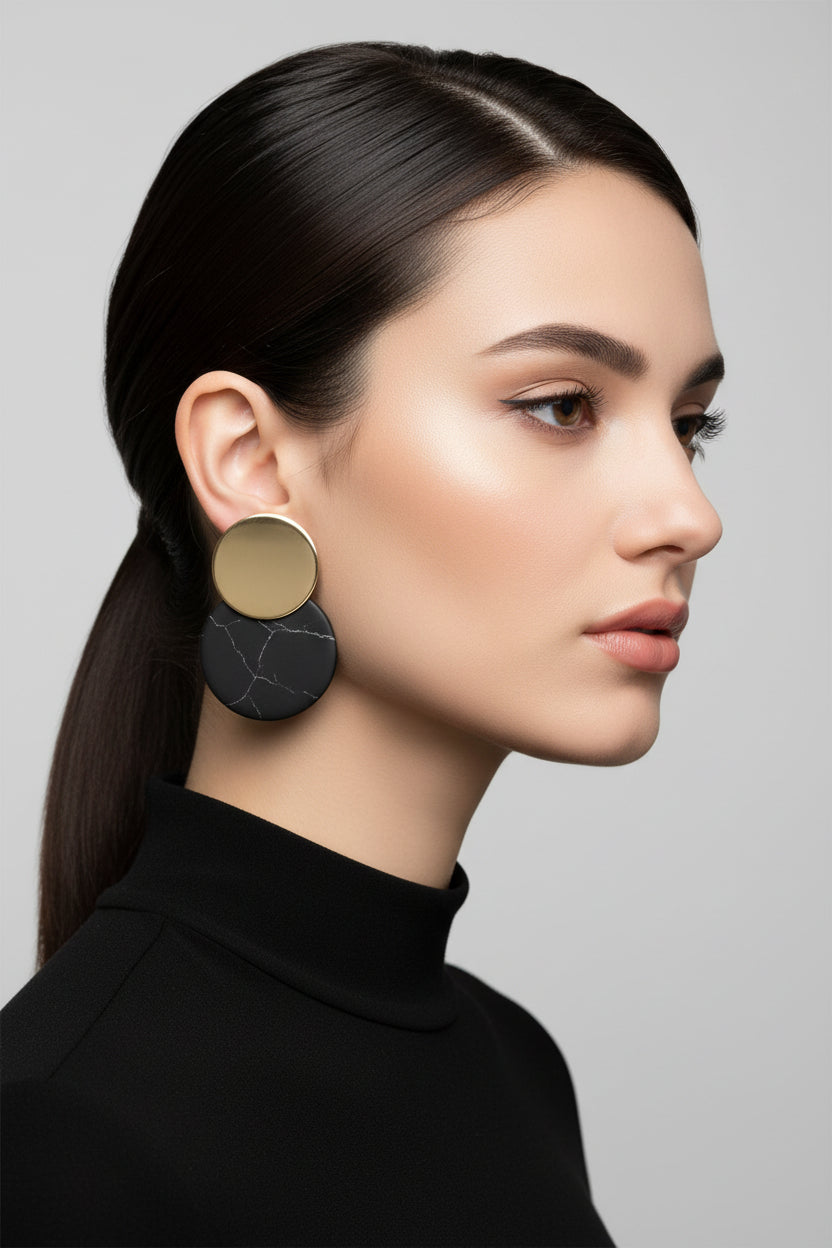 Trendy Acrylic Stones Design Earrings