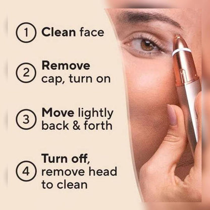 Flawless Pen Eyebrow HairRemover–RechargeablePrecisionTrimmerfor Effortless BrowShaping