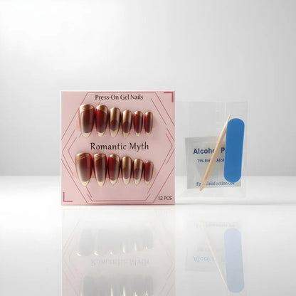 12 Pcs Premium Press-On Nails Set Stylish, Reusable & Easy to Apply