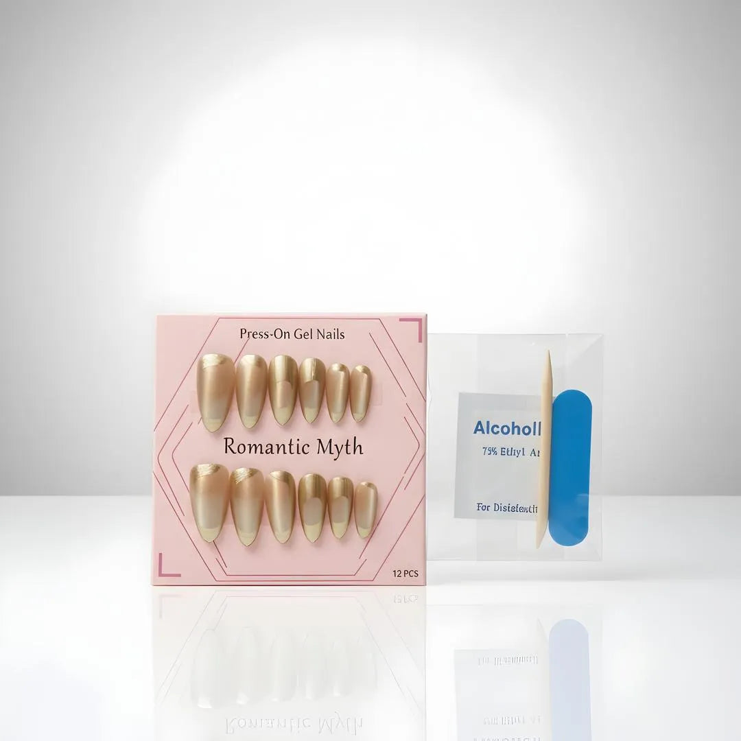 12 Pcs Premium Press-On Nails Set Stylish, Reusable & Easy to Apply