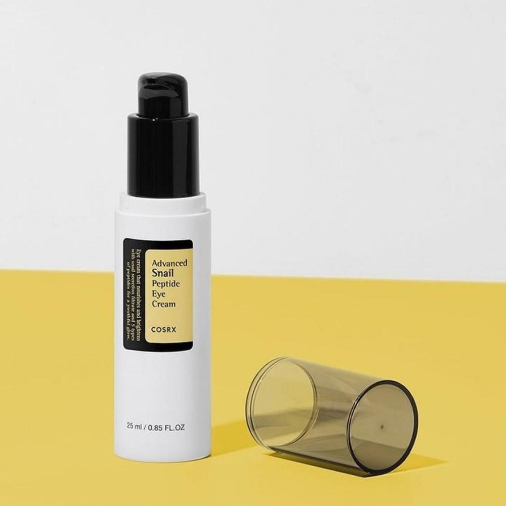 COSRX Snail Peptide Eye Cream with 73.7% Snail Mucin and Niacinamide - Brightening Korean Night Cream for Fine Lines and Dark Circles