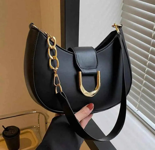 Girl's PU Leather Plain Hand Bag