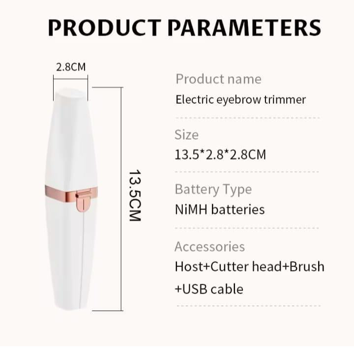 2 In 1 Battery Operated Eyebrow Trimmer For Ladies