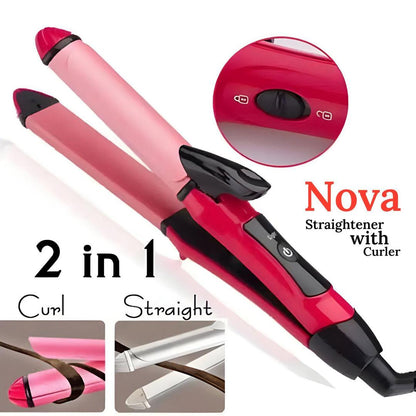 2 In 1 Lightweight Hair Straightener & Curler