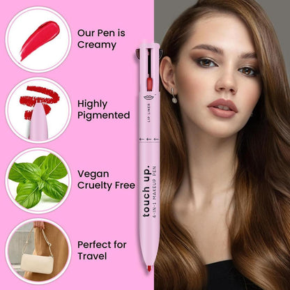 4 in 1 Makeup Pen : Refillable - Portable - Cruelty-Free Beauty, Paraben-Free Makeup Pen