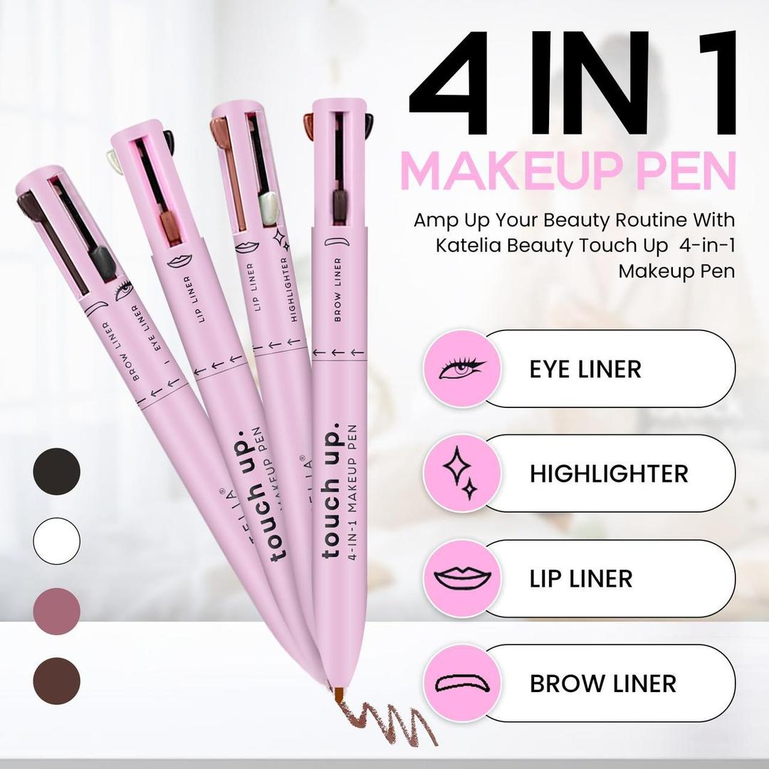 4 in 1 Makeup Pen : Refillable - Portable - Cruelty-Free Beauty, Paraben-Free Makeup Pen
