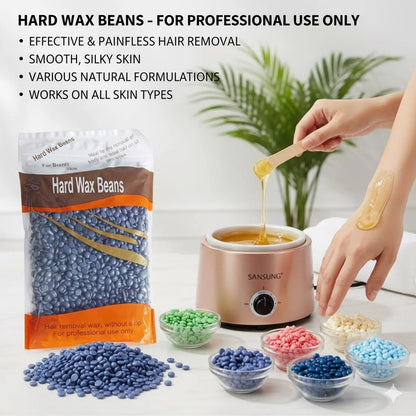 Painless Hard Wax Beads (100g Bag) - Stripless Depilatory Film Wax