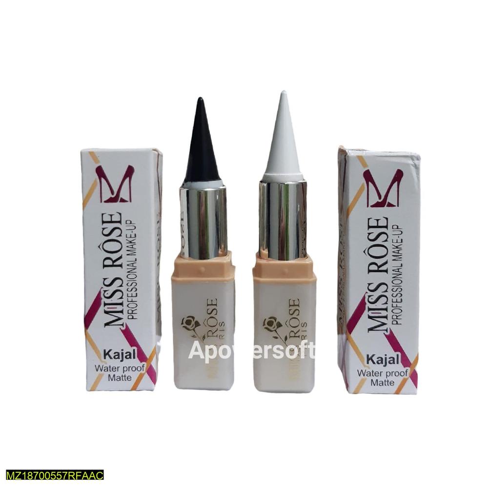 Miss Rose Eye Kajal Pencil, Pack Of 2 - Black & White