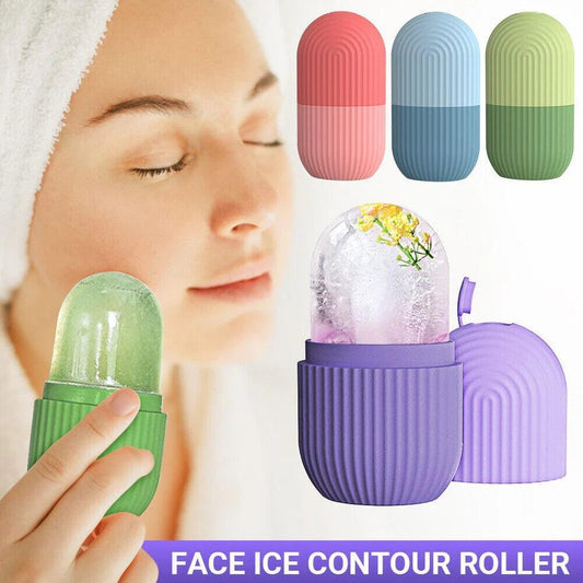 Hydrating Ice Roller Set of 3 - Multi-Color Silicone Facial Massage Tool
