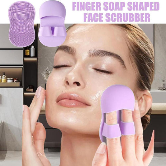 Exfoliation Face Cleaner Brush, Finger Soap Shaped Face Wash Brush
