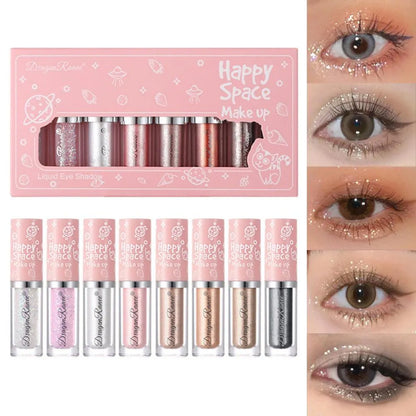 Dragon Ranee - Set Of 8 Shimmer And Shiny Liquid Glitter Eyeshadow Kit Professional Eyeshadow Glitter - 2.5ml*8pcs D8004 / DR120A