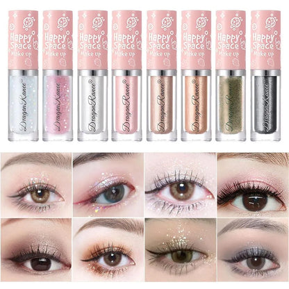 Dragon Ranee - Set Of 8 Shimmer And Shiny Liquid Glitter Eyeshadow Kit Professional Eyeshadow Glitter - 2.5ml*8pcs D8004 / DR120A