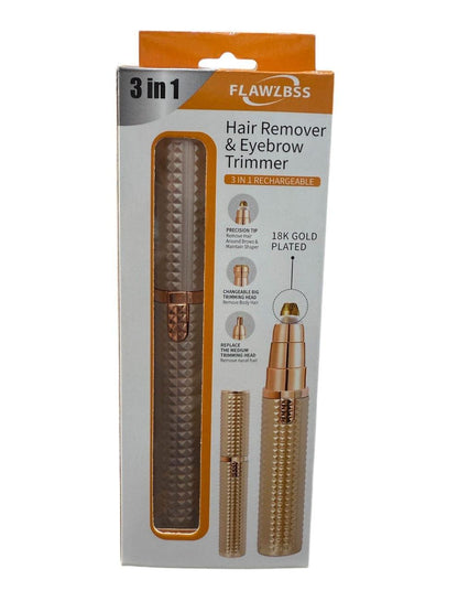 Flawzbss Rechargeable 3-in-1 Facial Hair Remover & Eyebrow Trimmer for Women