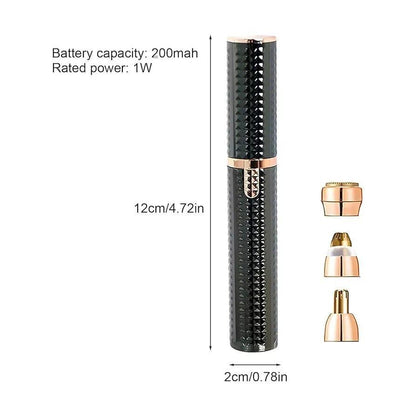 Flawzbss Rechargeable 3-in-1 Facial Hair Remover & Eyebrow Trimmer for Women