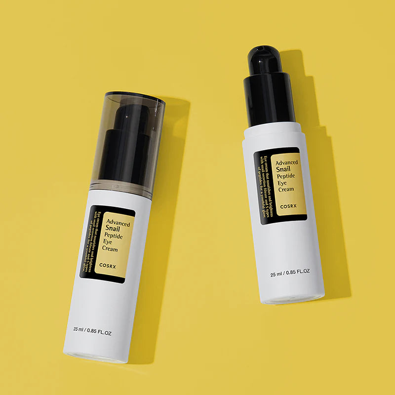 COSRX Snail Peptide Eye Cream with 73.7% Snail Mucin and Niacinamide - Brightening Korean Night Cream for Fine Lines and Dark Circles