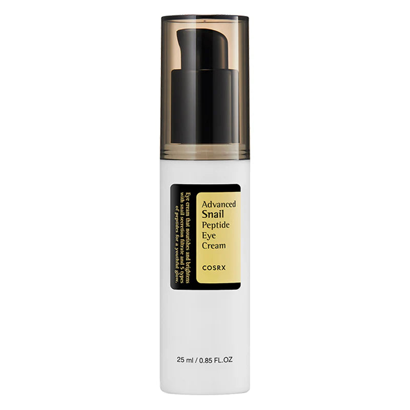 COSRX Snail Peptide Eye Cream with 73.7% Snail Mucin and Niacinamide - Brightening Korean Night Cream for Fine Lines and Dark Circles
