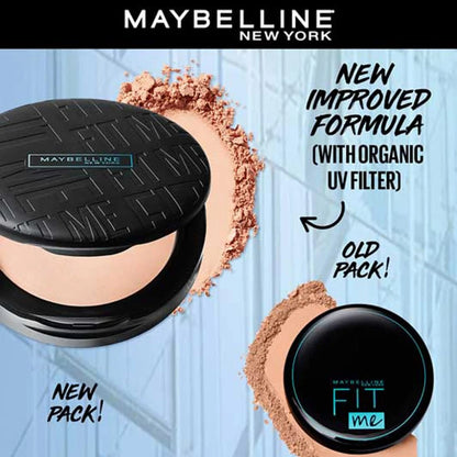 Maybelline New York Fit Me Compact Powder With SPF to Protect Skin from Sun, 8g